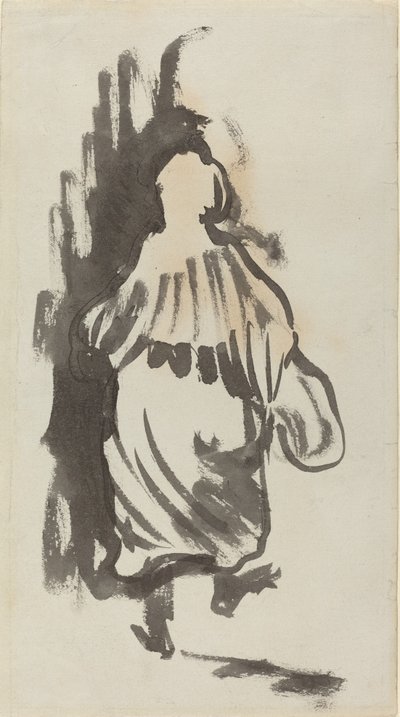 Gehende Figur von hinten gesehen von Edouard Vuillard