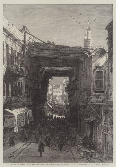 Eine Straße in Kairo von Eduard Hildebrandt