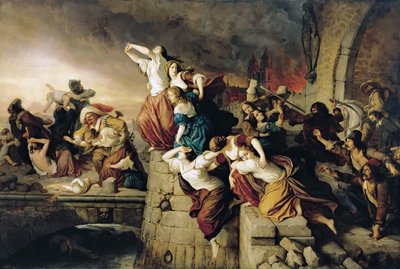 Die Plünderung von Magdeburg, 1852-1860 von Eduard Steinbrueck