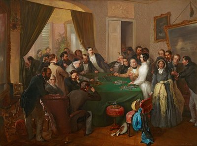 Va banque Glücksspiel, 1840 von Eduard Swoboda