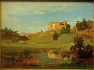 Italienische Landschaft mit breitem Tal von Eduard Wilhelm Pose