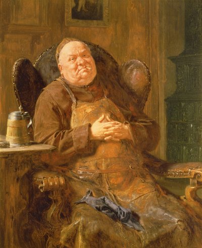 Eine ruhige Zigarette, 1895 von Eduard von Grutzner