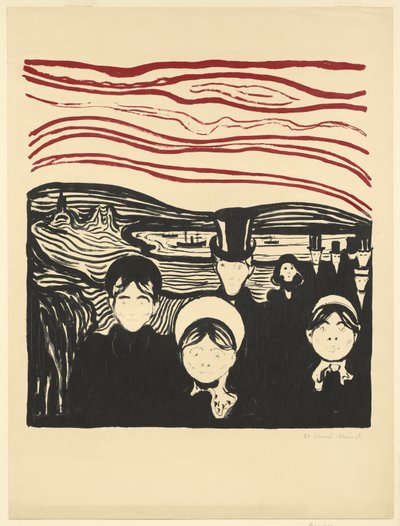 Angst, 1896 von Edvard Munch