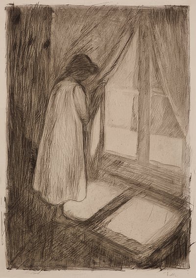 Das Mädchen am Fenster von Edvard Munch