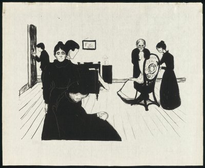 Der Tod im Krankenzimmer von Edvard Munch