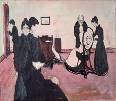 Der Tod im Krankenzimmer von Edvard Munch
