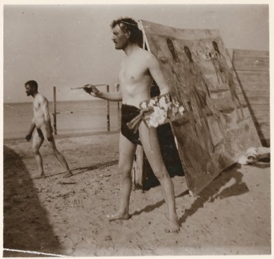 Edvard Munch am Strand in Warnemünde von Edvard Munch