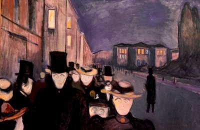 Abend auf Karl Johan, 1892 von Edvard Munch