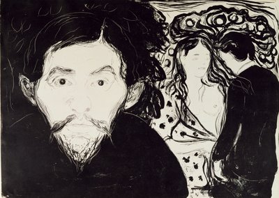 Eifersucht, 1896 von Edvard Munch