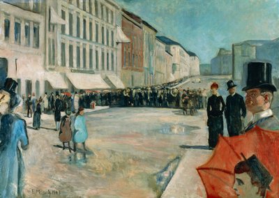 Musik auf der Karl-Johan-Straße von Edvard Munch