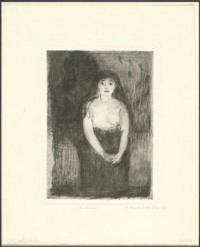 Studie eines Modells von Edvard Munch