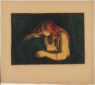 Der Vampir II von Edvard Munch