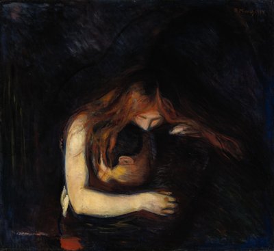 Der Vampir Liebe und Schmerz, 1894 von Edvard Munch