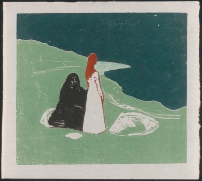 Zwei Frauen am Ufer von Edvard Munch