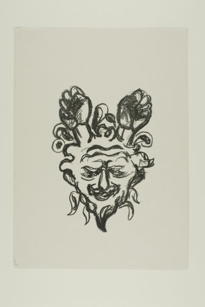 Vignette: Satyrkopf von Edvard Munch