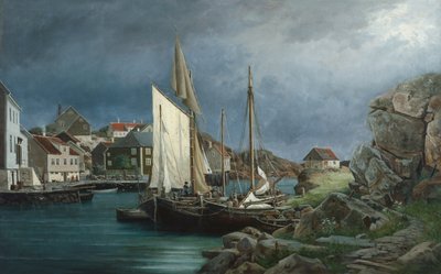 Fischerdorf von Edvard Skari