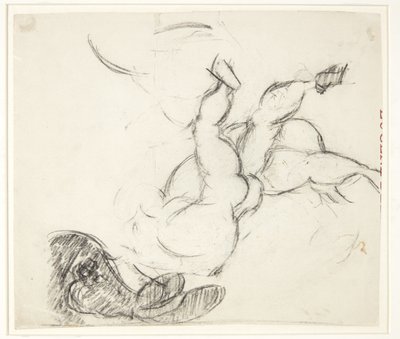 Figurenstudie für das Poseidon-Bild von Edvard Weie