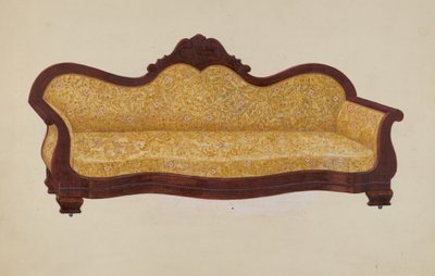 Mahagonisofa von Edward A. Darby