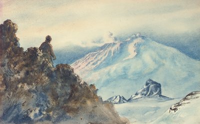 Mount Erebus und Castle Rock von Edward Adrian Wilson