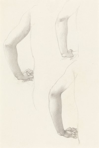 Studien eines Arms und von Händen von Edward Burne Jones