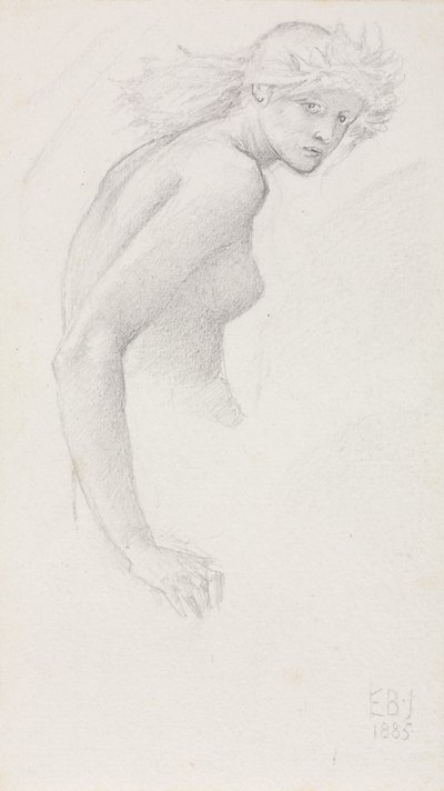 Studie einer weiblichen Figur, 1885 von Edward Burne Jones