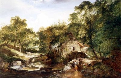 Eine bewaldete Flusslandschaft von Edward Charles Williams