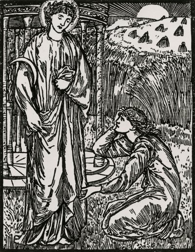 Psyche und Ceres von Edward Coley (after) Burne Jones