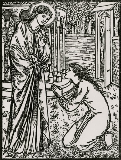Psyche und Juno von Edward Coley (after) Burne Jones