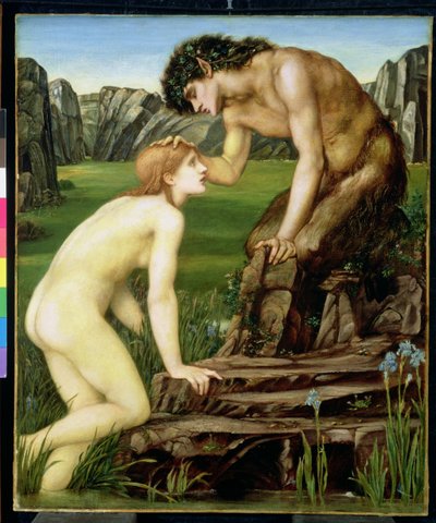 Pan und Psyche, 1872-74 von Edward Burne Jones