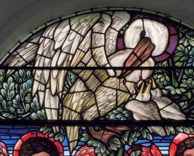 Der Pelikan in ihrer Frömmigkeit von Edward Coley Burne Jones