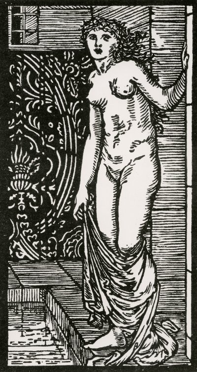 Psyche im Bad, 1866 von Edward Coley after Burne Jones