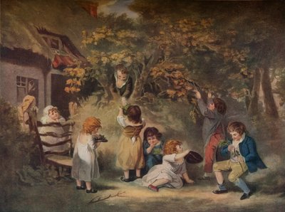 Kinder beim Nüsse sammeln, um 1783 von Edward Dayes