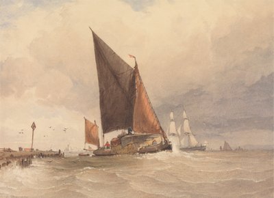 Segelbarke auf See von Edward Duncan