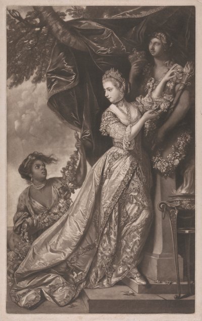 Lady Elizabeth Keppel und ein Diener von Edward Fisher