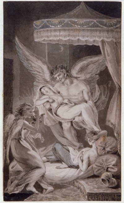 Genius trägt die Seele empor von Edward Francis Burney