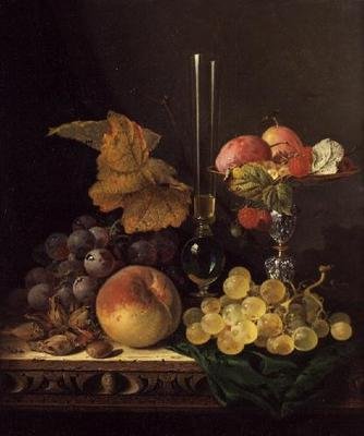 Stillleben mit Obst und Nüssen von Edward Ladell