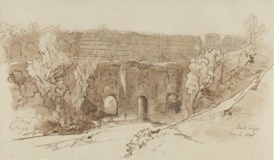Ansicht der Ponte Lupo (bei Tivoli) von Edward Lear