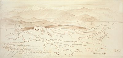 Blick von den Bergen über Phonia, 1849 von Edward Lear