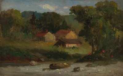 Felsiger Bauernhof, Newport, 1891 von Edward Mitchell Bannister