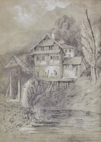 Landschaft mit Wassermühle von Edward Pretty
