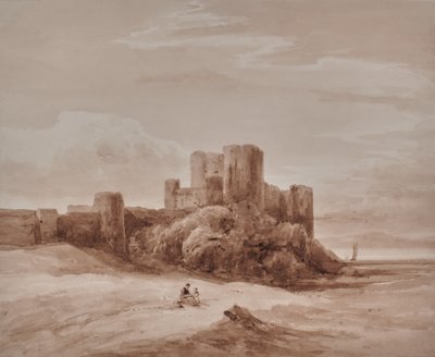 Meereslandschaft mit Schloss von Edward Pretty