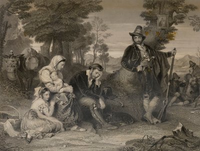 Contadina-Familie Gefangene mit Banditen von Edward Smith