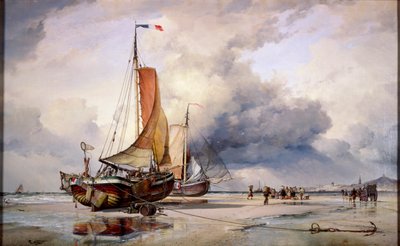 Niederländische Pincks in Scheveningen, Holland, 1860 von Edward William Cooke