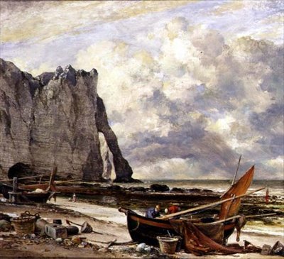 Etretat, Strand mit Bogen von Edward William Cooke