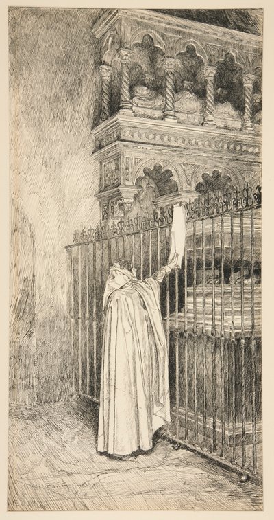 Claudio (liest von einer Schriftrolle): von Edwin Austin Abbey
