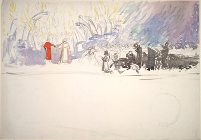 Kompositionsstudie für  von Edwin Austin Abbey
