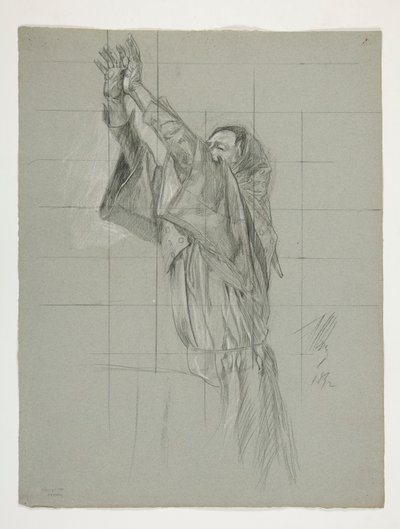 Figurenstudie für König Artus von Edwin Austin Abbey