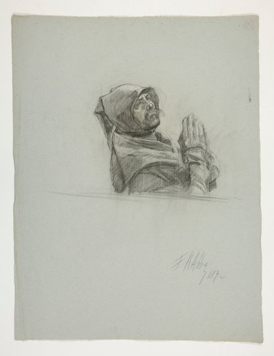 Figurenstudie für König Artus von Edwin Austin Abbey