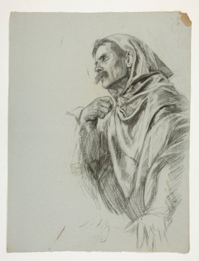 Figurenstudie für König Artus von Edwin Austin Abbey
