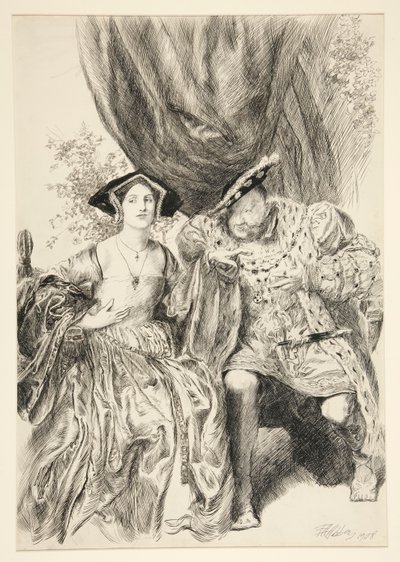 Henry und Anne Boleyn. König Henry: von Edwin Austin Abbey